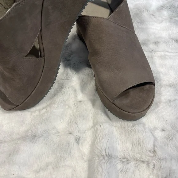 Eileen Fisher Dark gray Wedge Sandals women’s size 10 - Picture 5 of 10